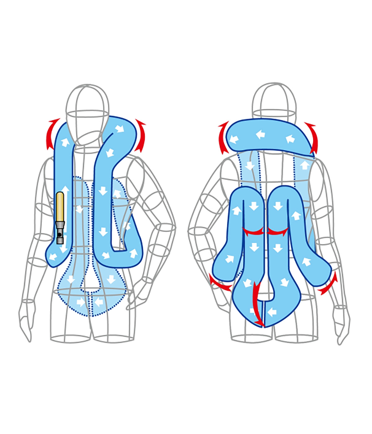 Chaleco Airbag MLV-P con Reflectores (CO2 60cc)